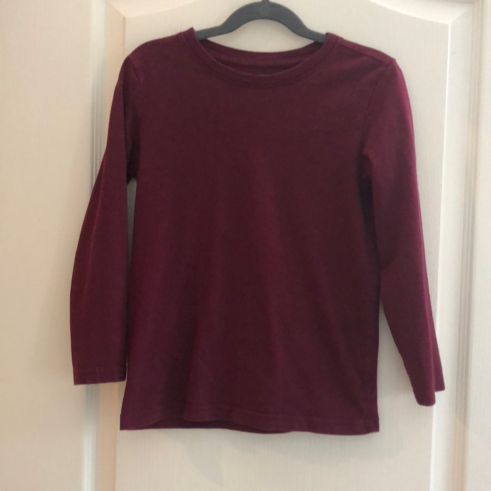 Primary Maroon Ling Sleeve Shirt 6-7